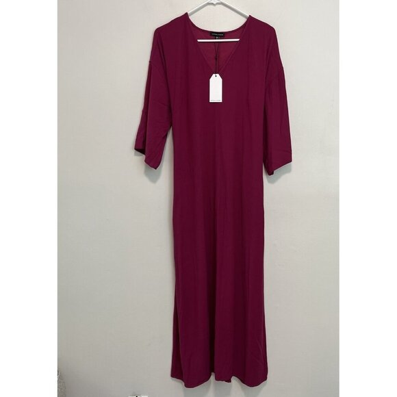 Universal Standard NWT V-Neck Woven Maxi Dress in Raspberry Radience - Picture 1 of 11